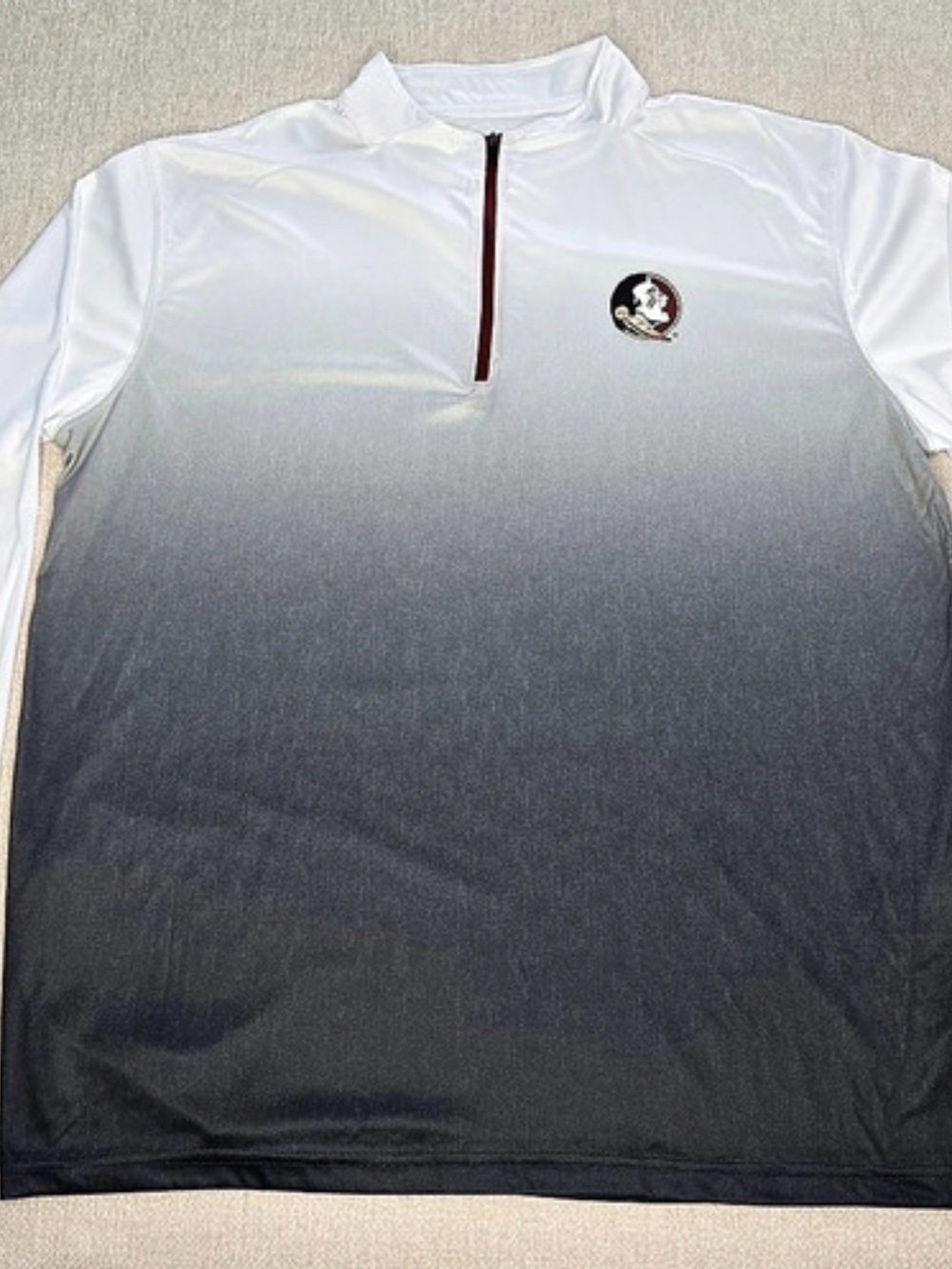 Colosseum Florida State Seminoles 1/4 Zip Pullover Men's XL NWT FSU Ombre